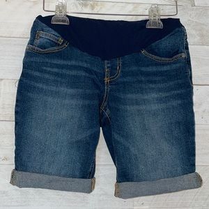 Maternity rolled hem shorts
